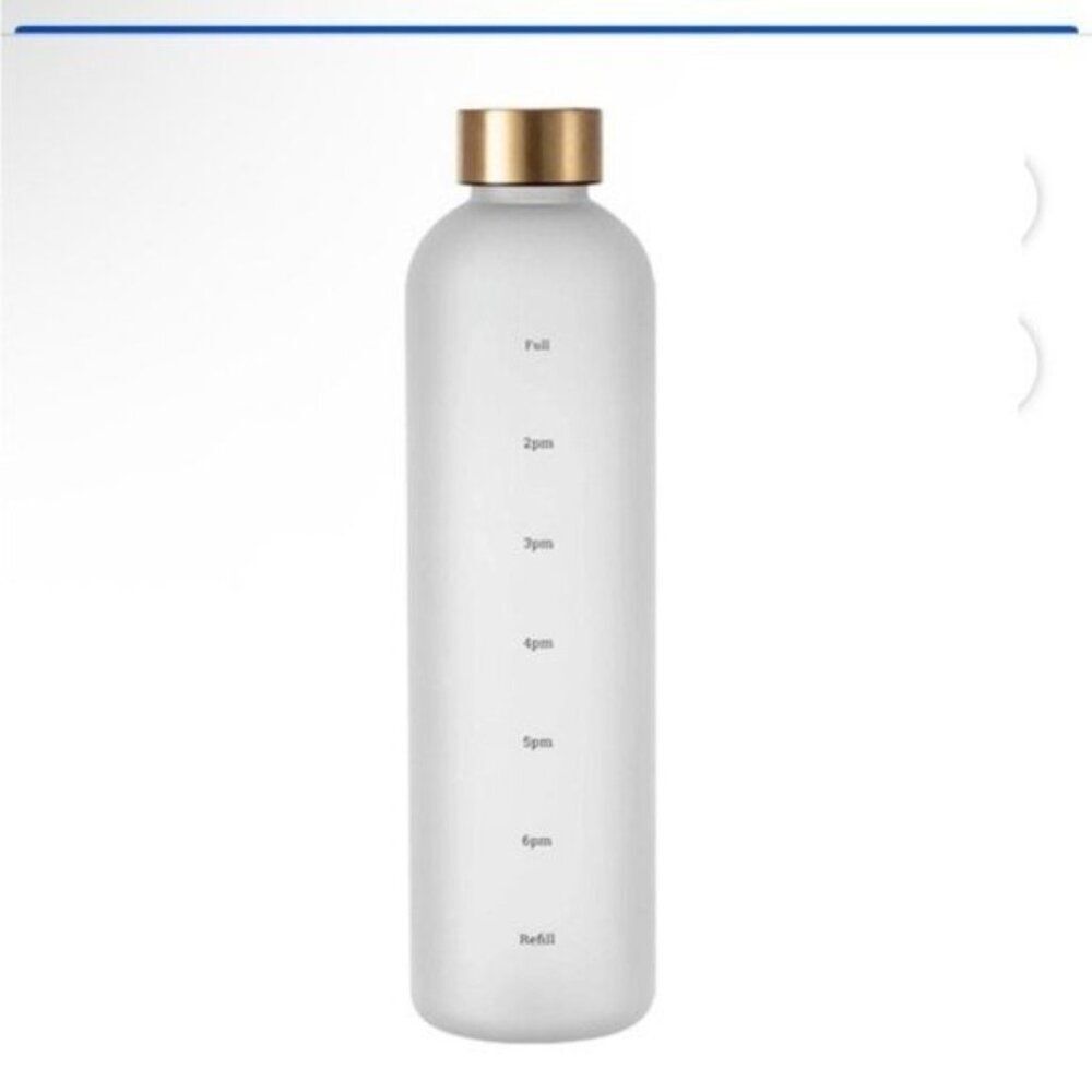 Frosted Water Bottle with Hourly Measurements